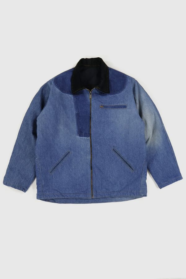 Slide View: 1: Reworked Denim Workwear Jacket