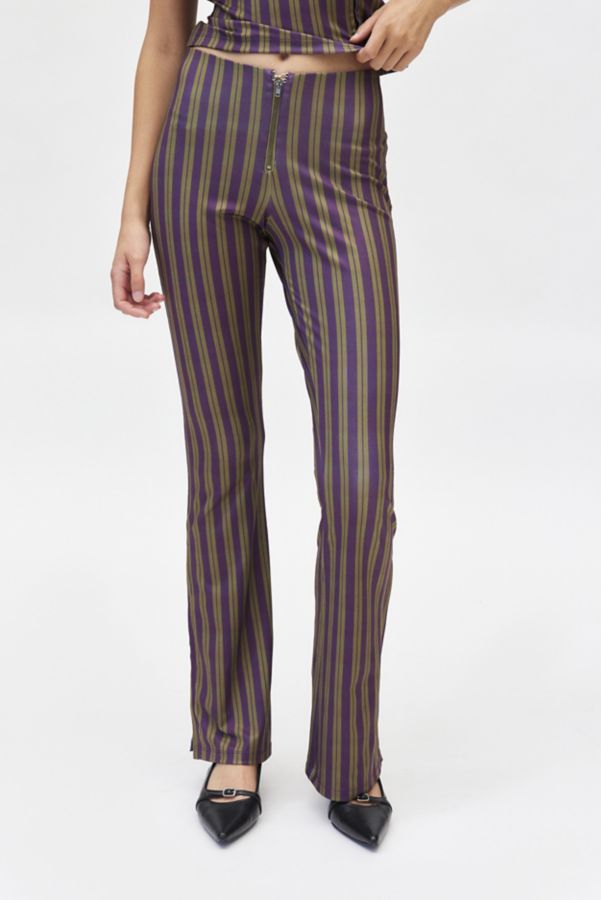 Slide View: 3: Basic Pleasure Mode Tabby Striped Bootcut Trouser