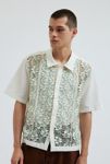 Thumbnail View 1: BDG Crochet Lace Short Sleeve Button-Down Shirt