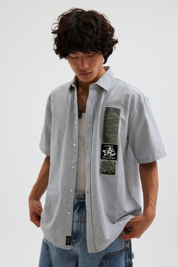 Slide View: 1: THRILLS Delusions Stripe Button-Down Shirt