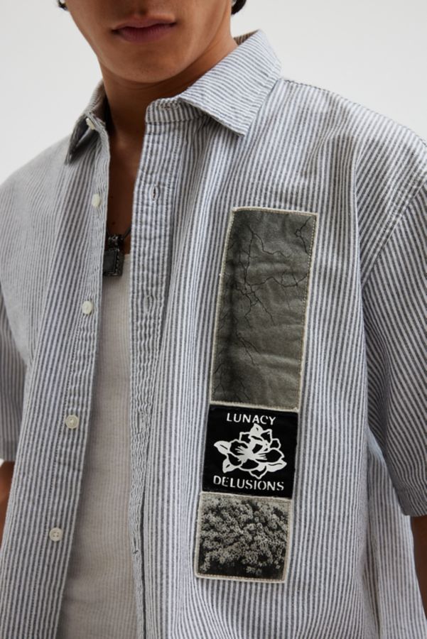 Slide View: 5: THRILLS Delusions Stripe Button-Down Shirt