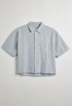 Thumbnail View 2: UO Striped Short Sleeve Cut-Off Oxford Button-Down Shirt