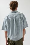 Thumbnail View 3: UO Striped Short Sleeve Cut-Off Oxford Button-Down Shirt