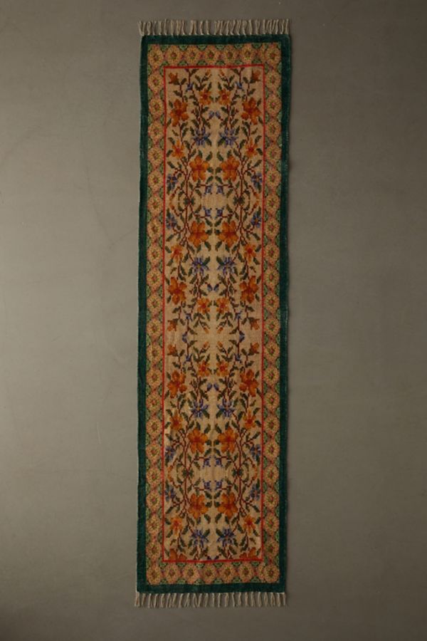 Slide View: 4: Evelyn Needlepoint Digital Printed Rug