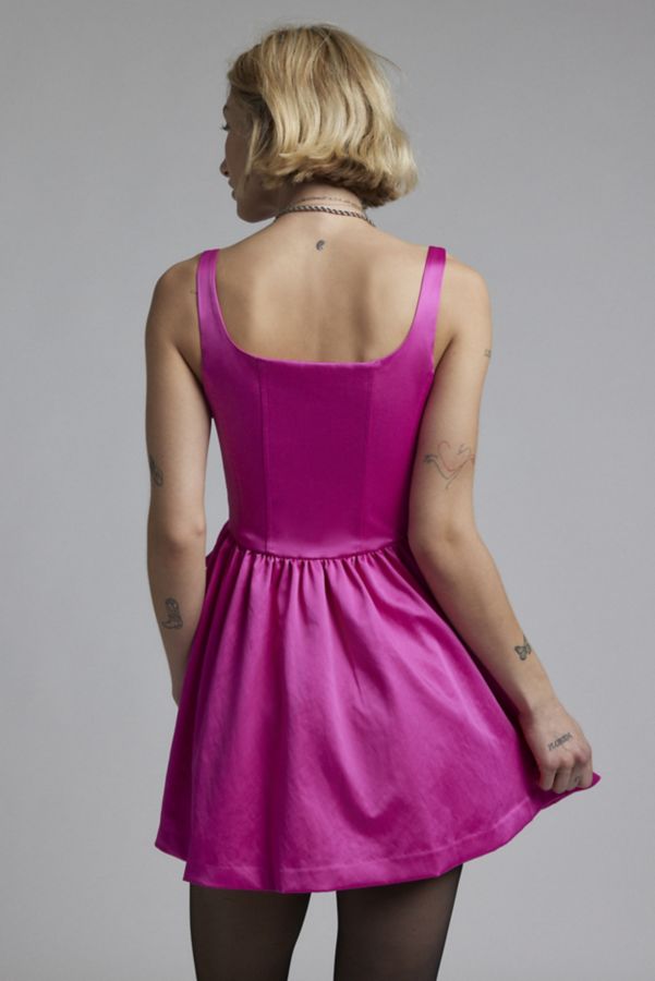 Slide View: 3: LoveShackFancy Bayer Bow Mini Dress