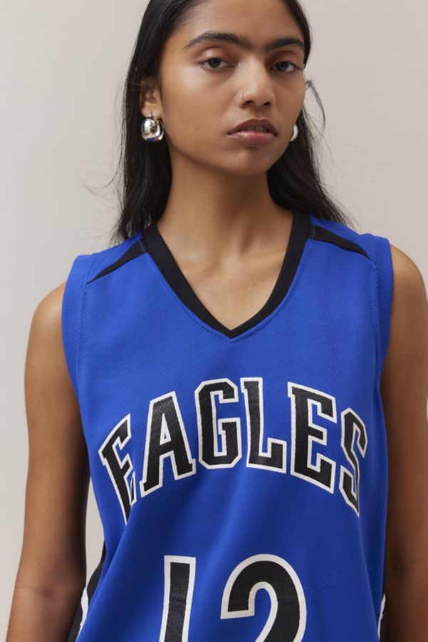 Slide View: 6: Urban Renewal Remade Sports Jersey Lace Mini Dress