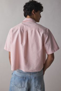 Slide View: 3: UO Solid Cut-Off Oxford Shirt