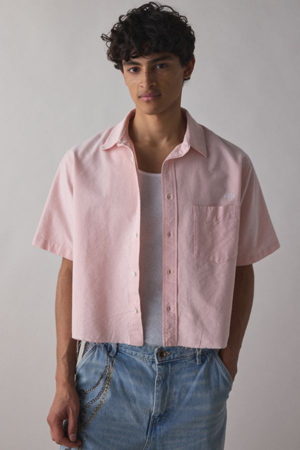 Slide View: 5: UO Solid Cut-Off Oxford Shirt