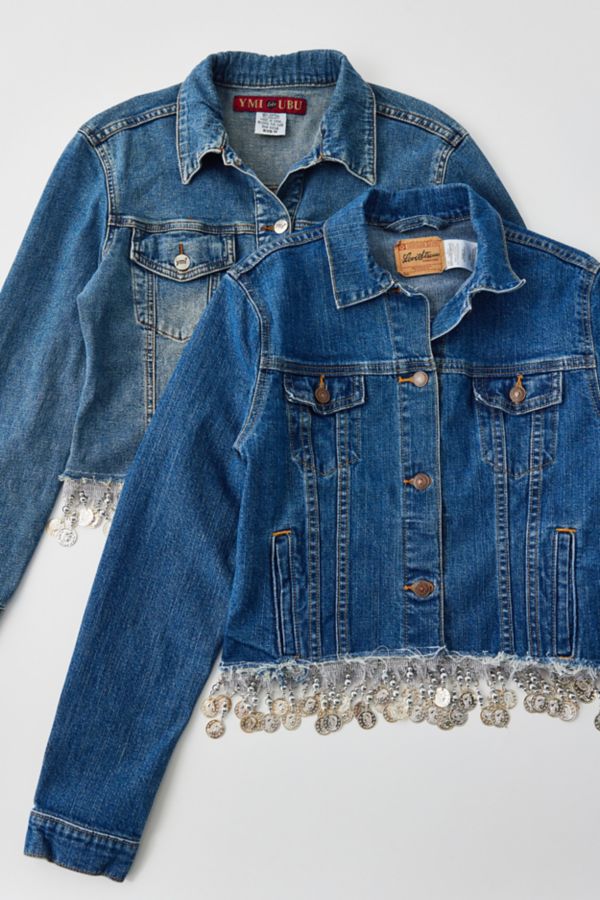 Slide View: 2: Urban Renewal Remade Coin Trim Denim Jacket