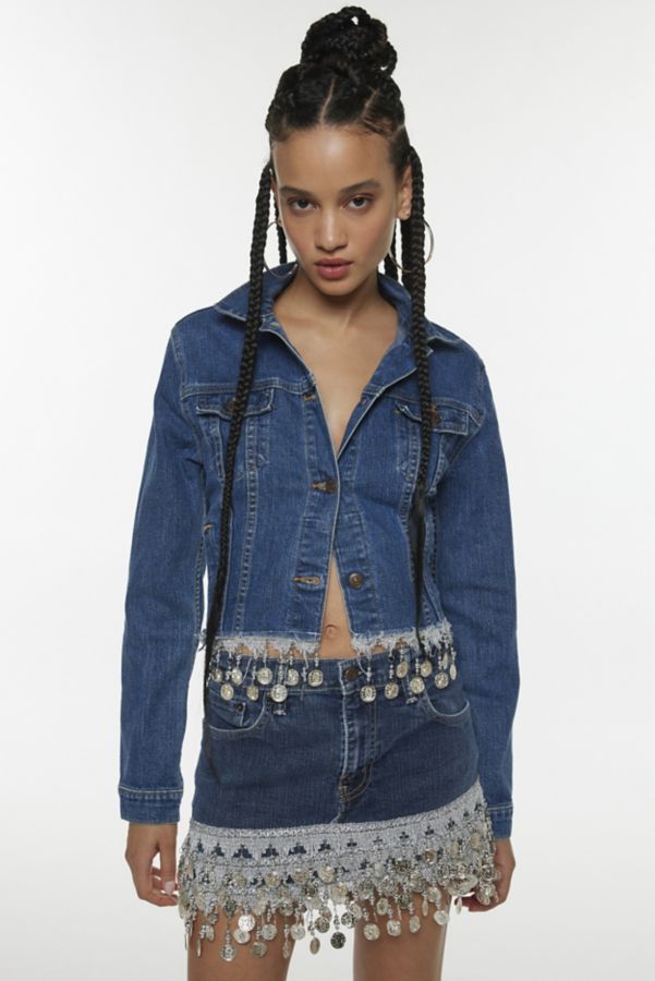 Slide View: 4: Urban Renewal Remade Coin Trim Denim Jacket