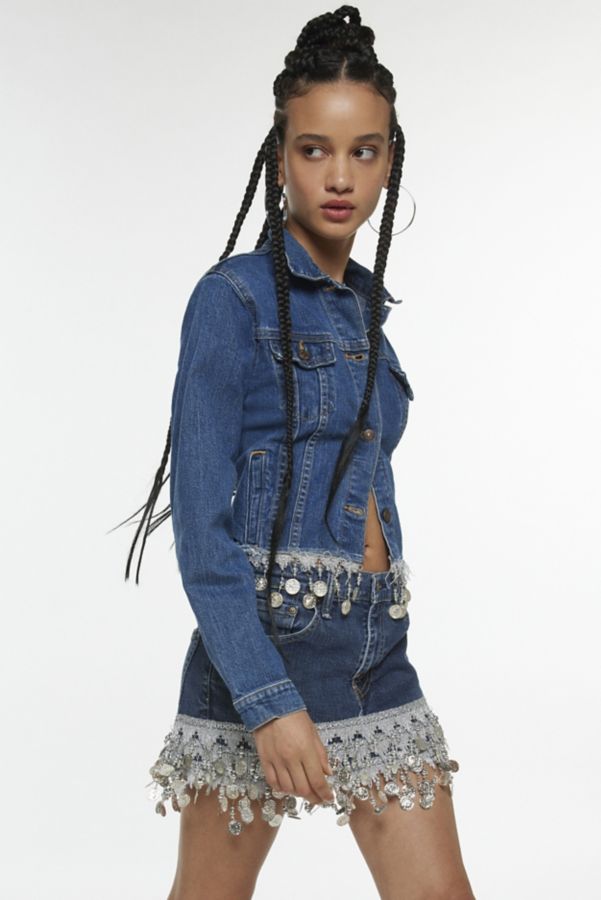 Slide View: 6: Urban Renewal Remade Coin Trim Denim Jacket