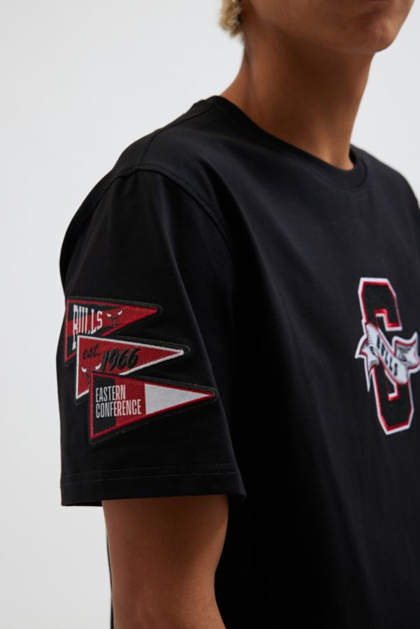 Slide View: 4: T-shirt brodé avec logo de l'équipe des Bulls de Chicago de la NBA Pro Standard