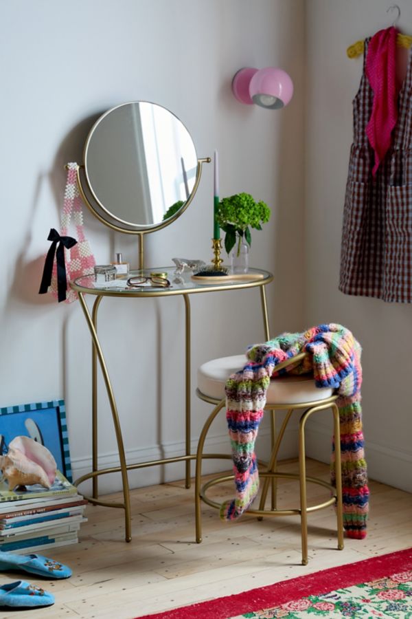 Slide View: 1: Marina Vanity & Stool Set