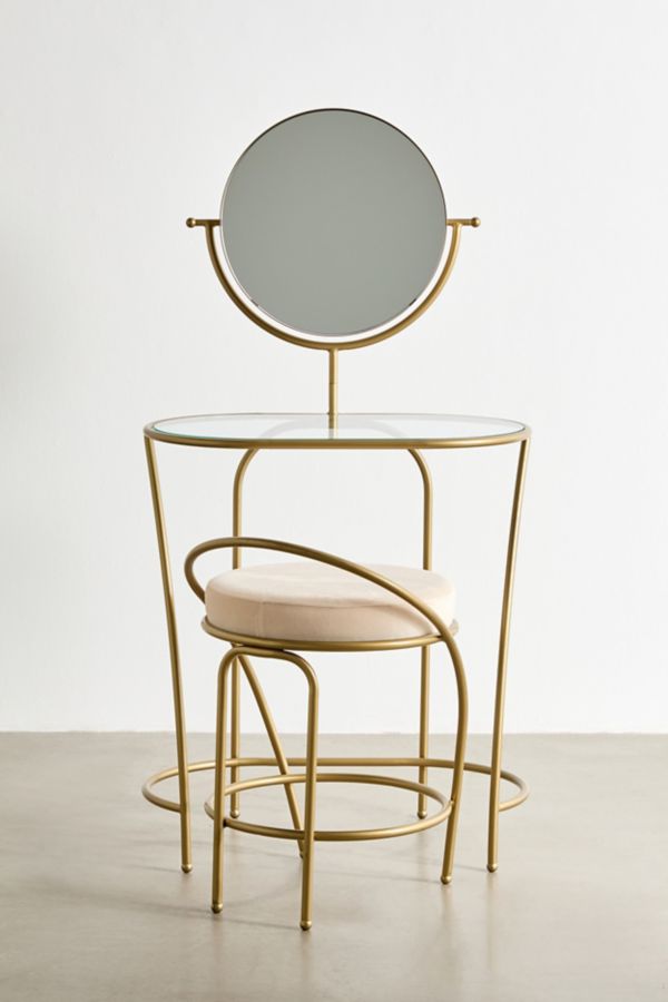 Slide View: 2: Marina Vanity & Stool Set