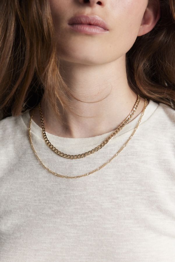 Slide View: 1: Essential Delicate Chain Layering Necklace Set