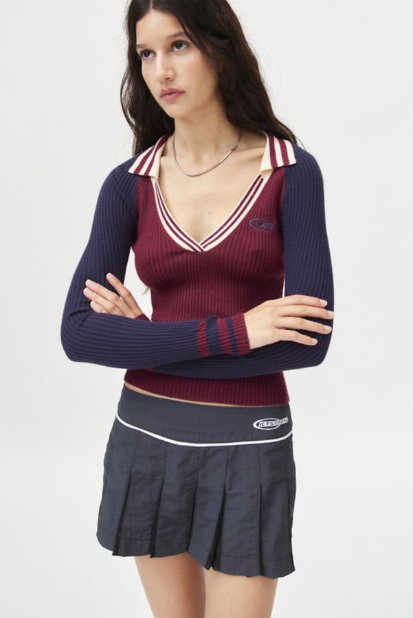 Slide View: 4: iets frans… Collared Ribbed Sweater