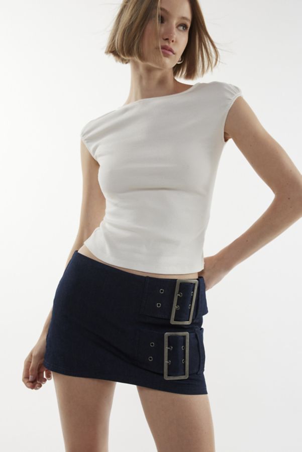 Slide View: 1: Silence + Noise Sophia Double Belted Micro Skort