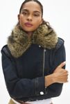 Thumbnail View 2: True Religion Faux Fur Trim Denim Moto Jacket