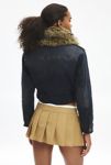 Thumbnail View 4: True Religion Faux Fur Trim Denim Moto Jacket