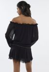 Thumbnail View 4: Silence + Noise Roxanne Off-The-Shoulder Drop Waist Mini Dress