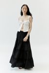 Thumbnail View 1: Urban Renewal Made In LA EcoVero™️ Linen Tiered Maxi Skirt