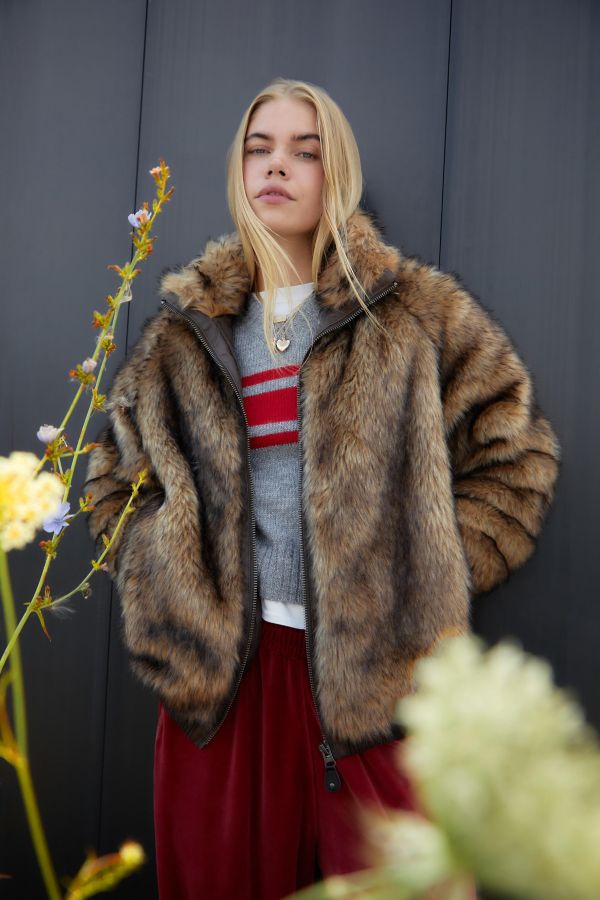 Slide View: 1: iets frans... Wade Faux Fur Coat