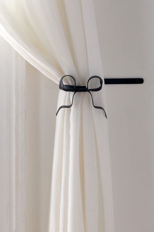 Slide View: 1: Marina Bow Curtain Tie-Back Set