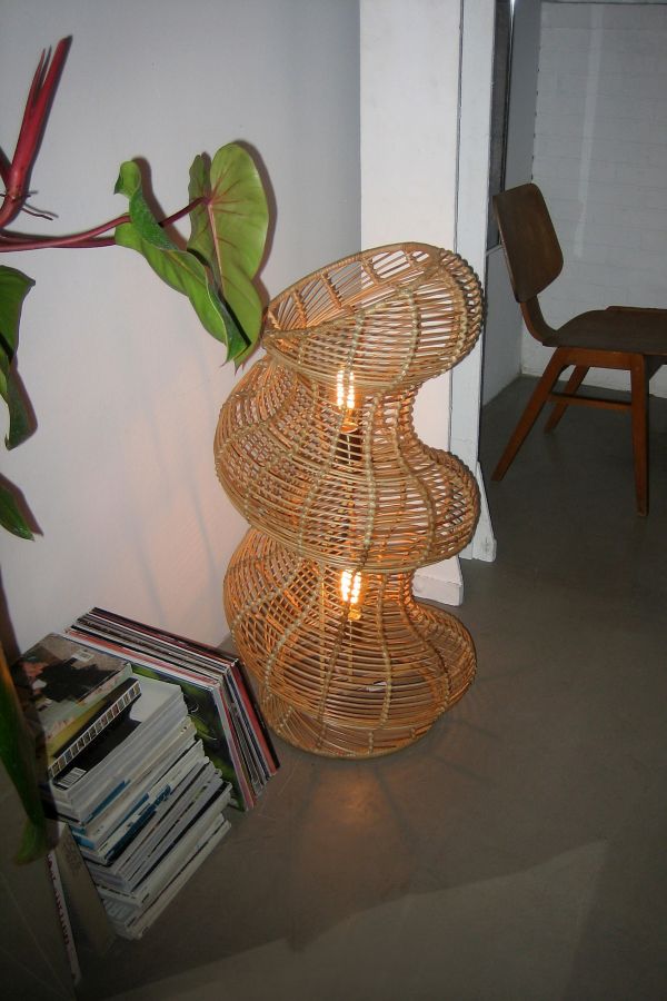 Slide View: 1: Rasmus Rattan Floor Lamp