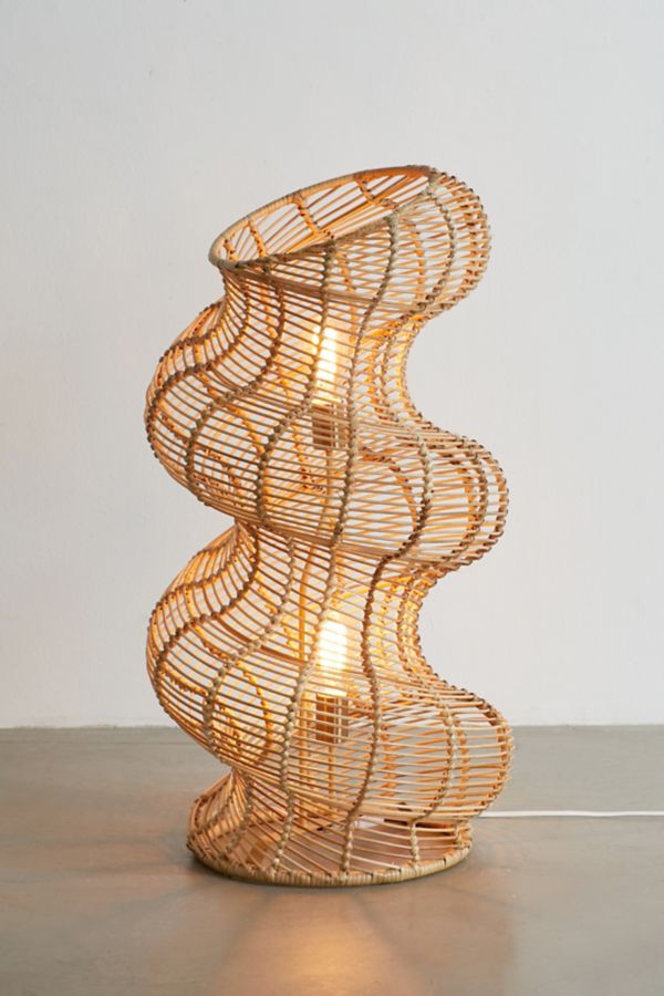 Slide View: 4: Rasmus Rattan Floor Lamp