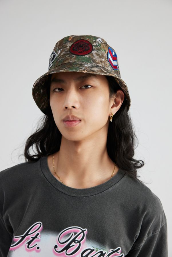 Slide View: 1: Tree Camo Patch Bucket Hat