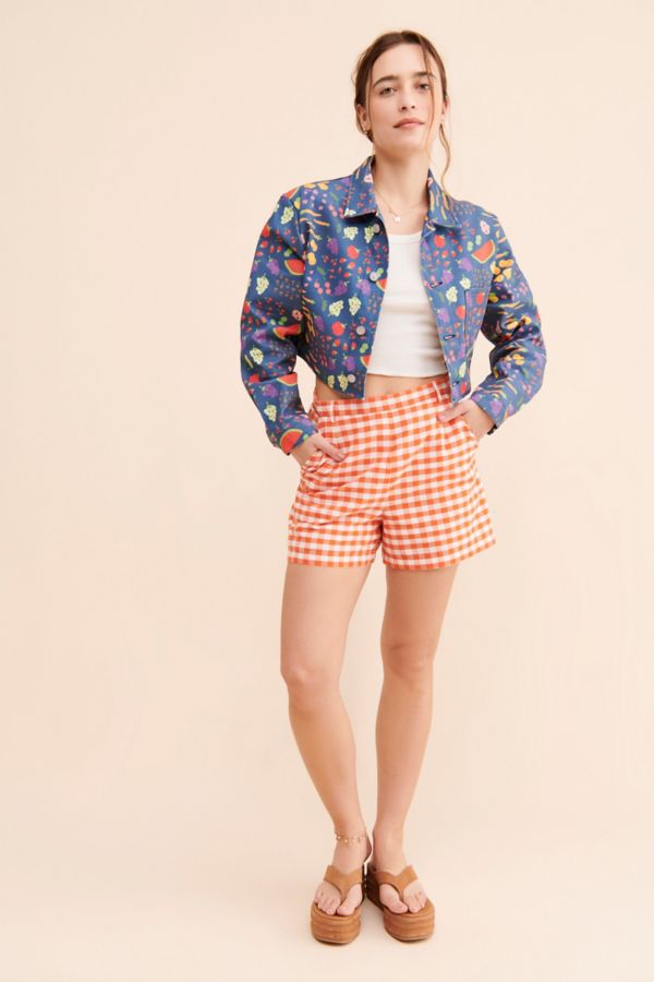 Slide View: 4: Nuuly Says Gah! Farmers Market Cropped Jacket