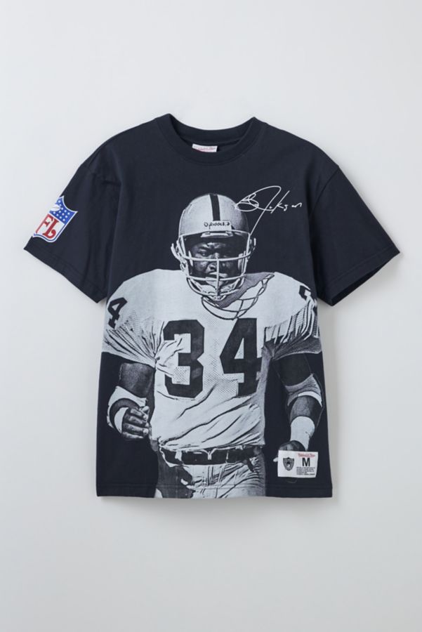 Slide View: 1: Mitchell & Ness Bo Jackson Cotton Graphic Tee