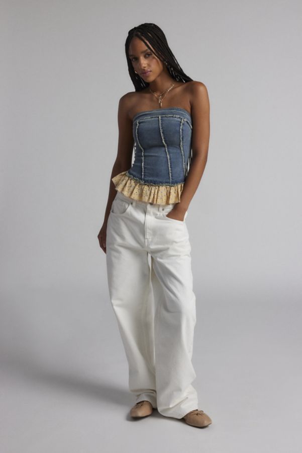 Slide View: 4: Kimchi Blue Dani Denim Tube Top