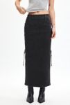 Thumbnail View 1: BY.DYLN Immy Black Denim Maxi Skirt