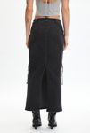 Thumbnail View 5: BY.DYLN Immy Black Denim Maxi Skirt