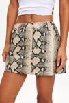 Thumbnail View 2: By.Dyln Xaavier Snake Print Faux Leather Mini Skirt