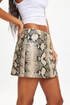 Thumbnail View 4: By.Dyln Xaavier Snake Print Faux Leather Mini Skirt