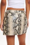 Thumbnail View 5: By.Dyln Xaavier Snake Print Faux Leather Mini Skirt