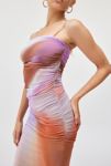 Thumbnail View 2: AFRM Miranda Illusion Semi-Sheer Mesh Shirred Bodycon Midi Dress