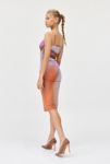 Thumbnail View 3: AFRM Miranda Illusion Semi-Sheer Mesh Shirred Bodycon Midi Dress