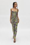 Thumbnail View 2: AFRM Azula Printed Mesh Ruched Front Maxi Dress