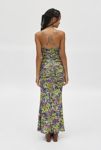 Thumbnail View 5: AFRM Azula Printed Mesh Ruched Front Maxi Dress