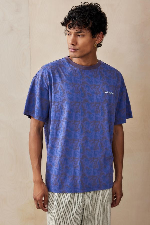 Slide View: 1: Ayker Blue Camouflage Tee