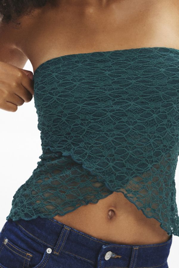 Slide View: 2: Urban Renewal Remnants Made In LA Crossover Lace Tube Top