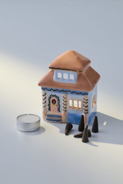 Paddywax House Cone Incense & Tea Light Holder Set