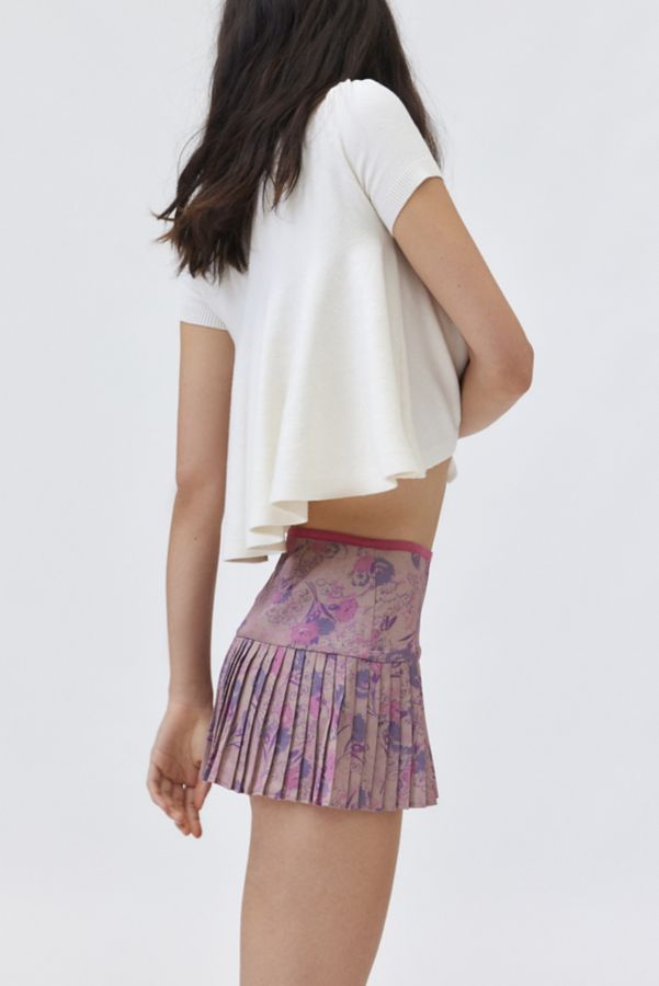 Slide View: 4: Kimchi Blue Daisy Pleated Micro Mini Skirt