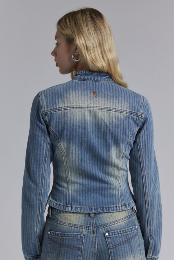 Slide View: 3: La Veste Moto en Denim Ripley de The Ragged Priest