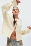 Thumbnail View 1: The Ragged Priest Dimensional Cable Knit Split Front Sweater