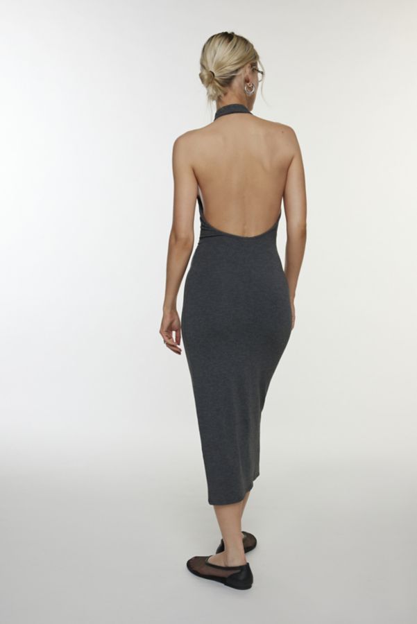 Slide View: 3: Silence + Noise Kaley Mock Neck Halter Midi Dress