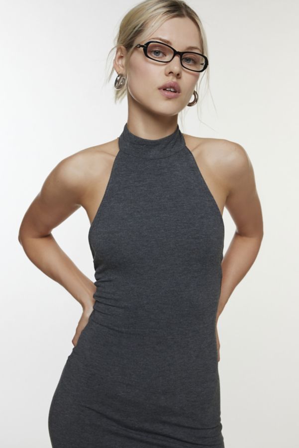 Slide View: 4: Silence + Noise Kaley Mock Neck Halter Midi Dress